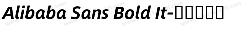 Alibaba Sans Bold It字体转换